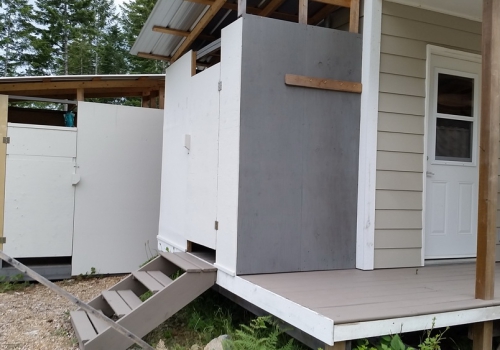 15 Showers newly sided with decks and shower painted