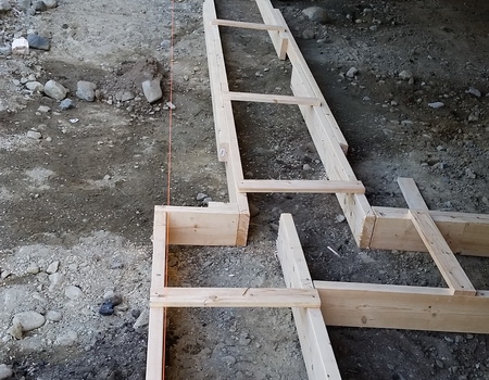 01 Footing showing ground floor recess